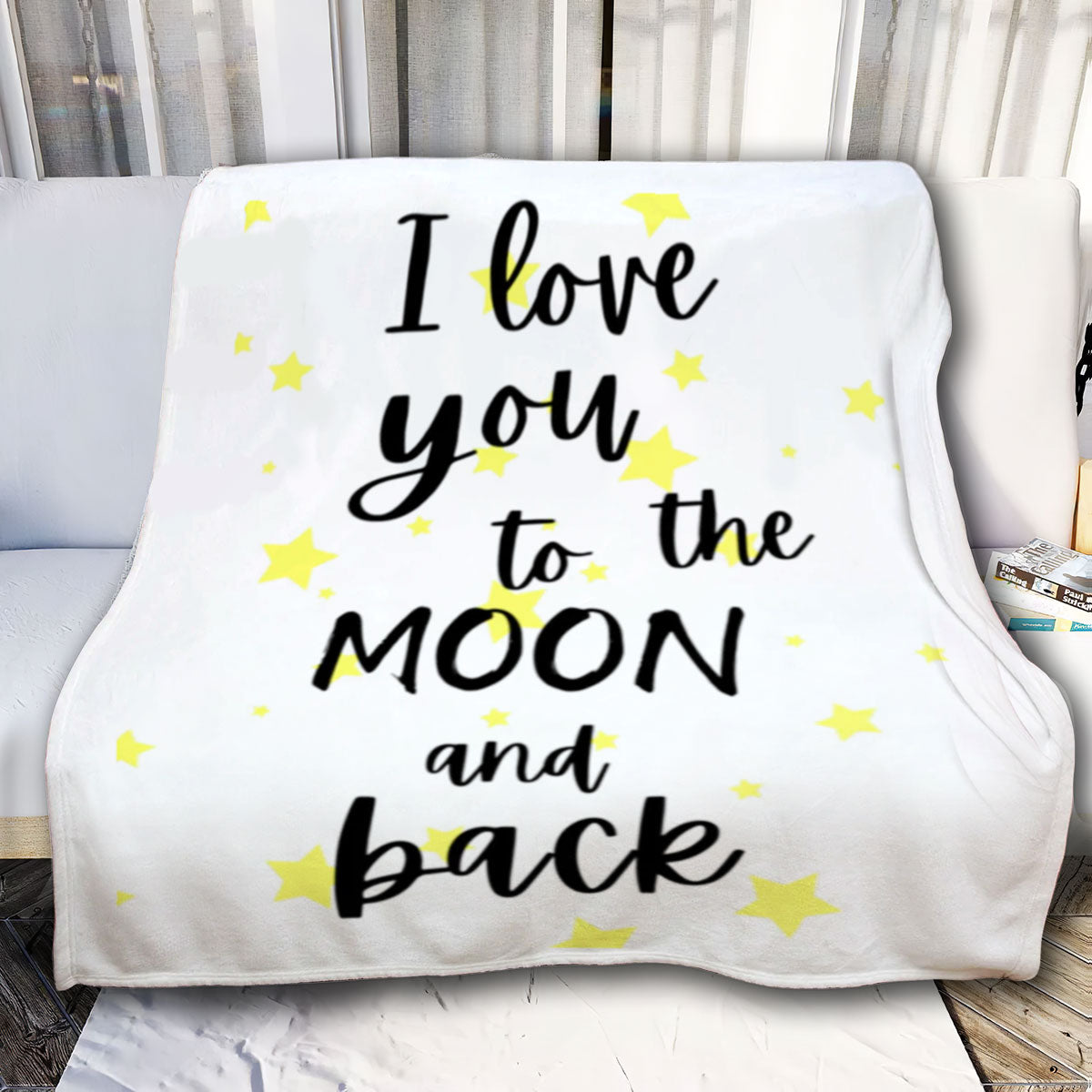 I Love You To The Moon & Back Blanket|Love ones Gift