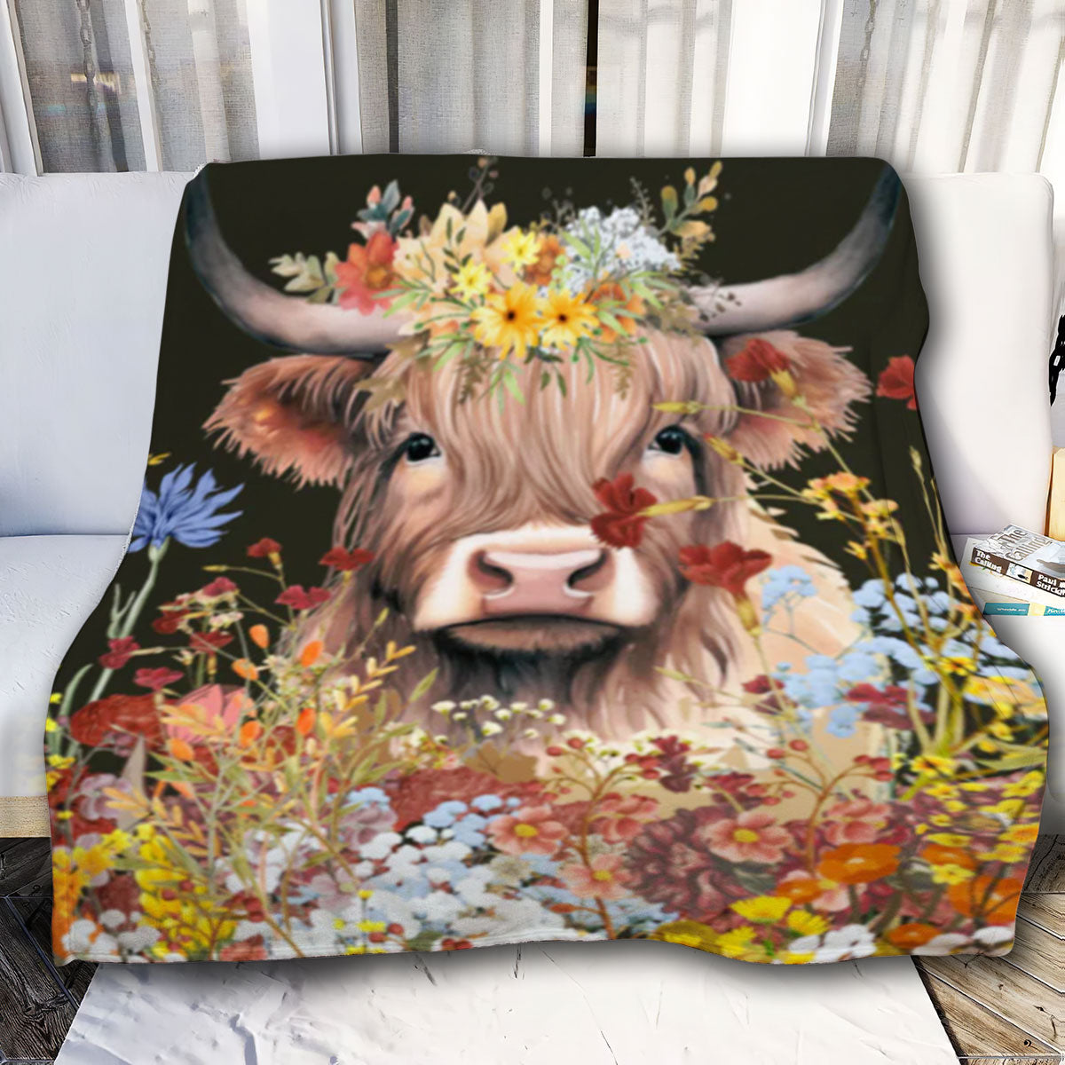 Cow Flower Blanket| GR