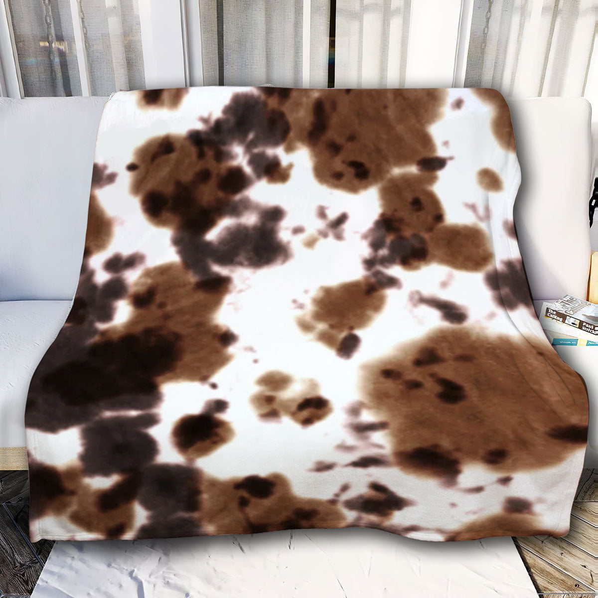 Cow Print Beautiful Brown Blanket