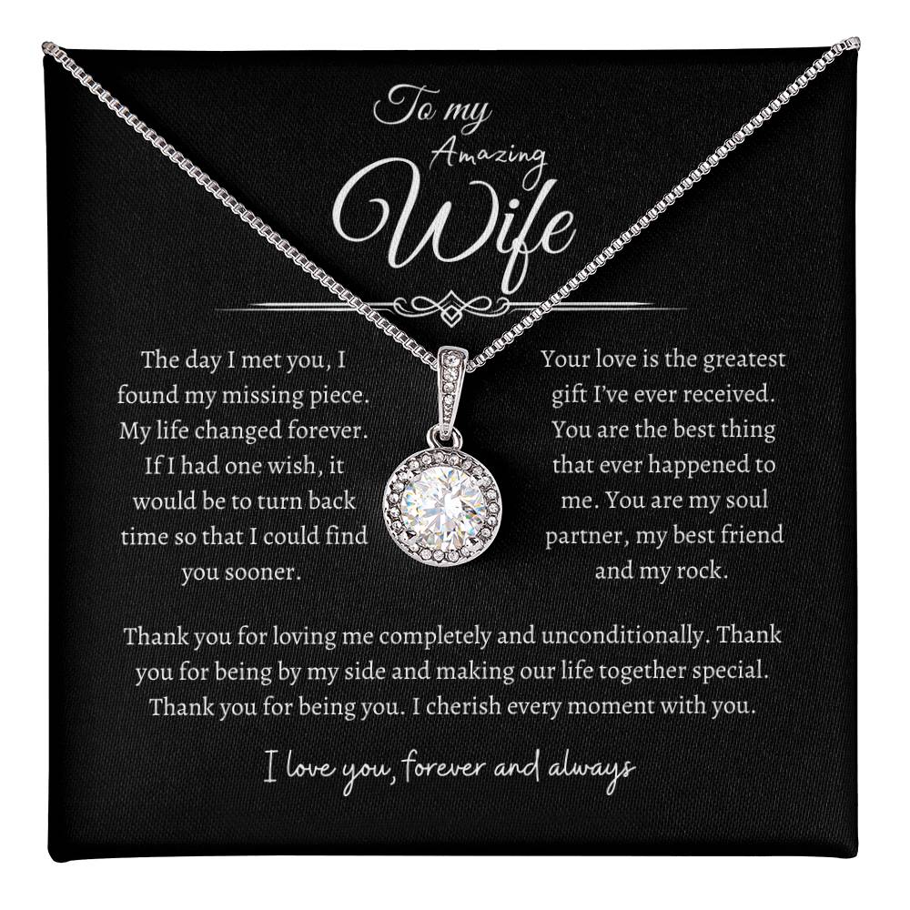 To My Amazing Wife, Eternal Hope Necklace BLK