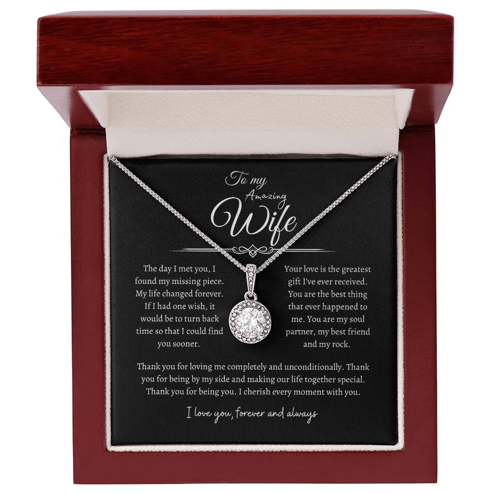 To My Amazing Wife, Eternal Hope Necklace BLK