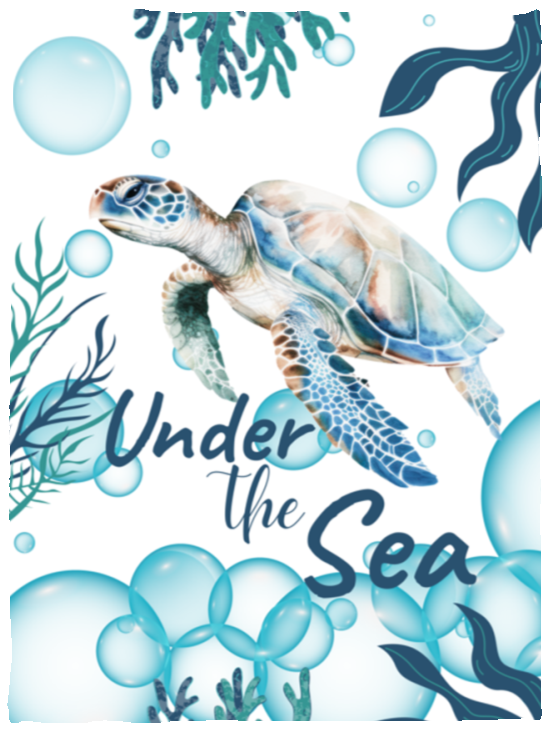 Turtle under The Sea Blanket| Pale color