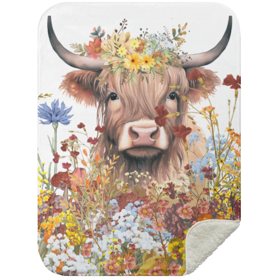 Cow Flower Blanket| WH