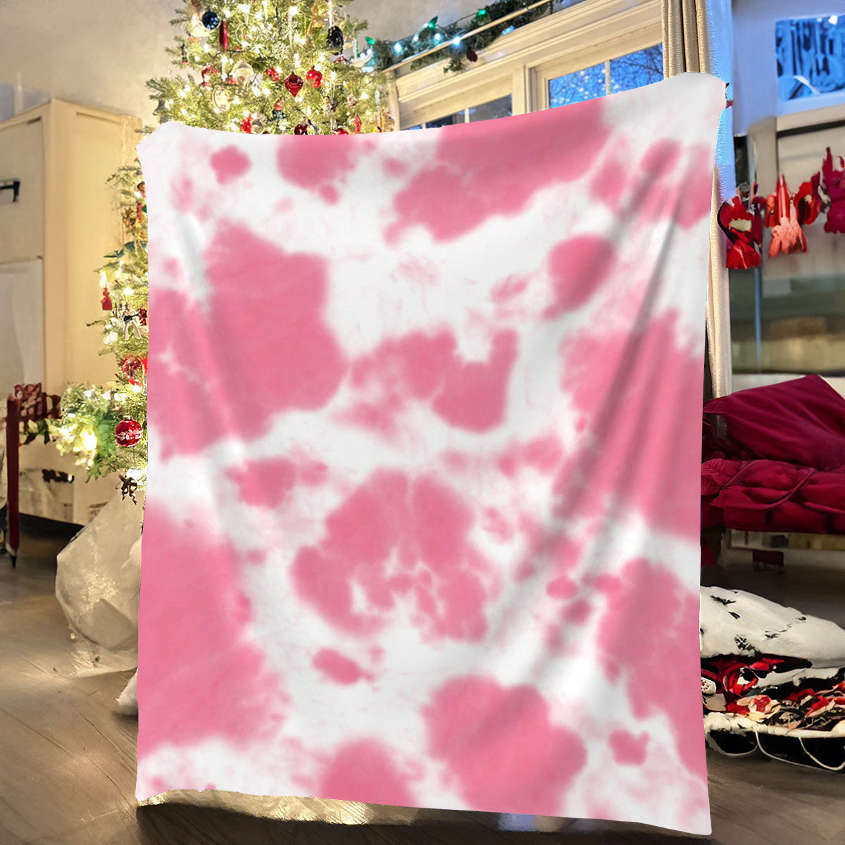 Cow Print Pretty Pink Blanket