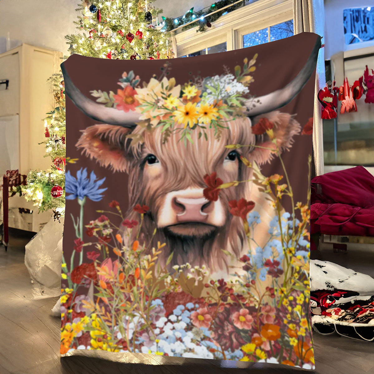 Cow Flower Blanket| BR