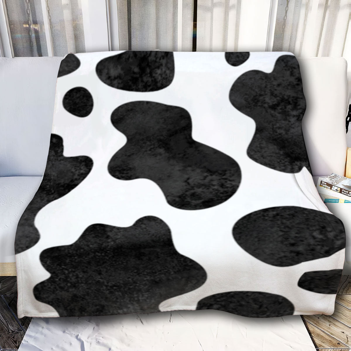 Cow Print Classic Black & White Blanket