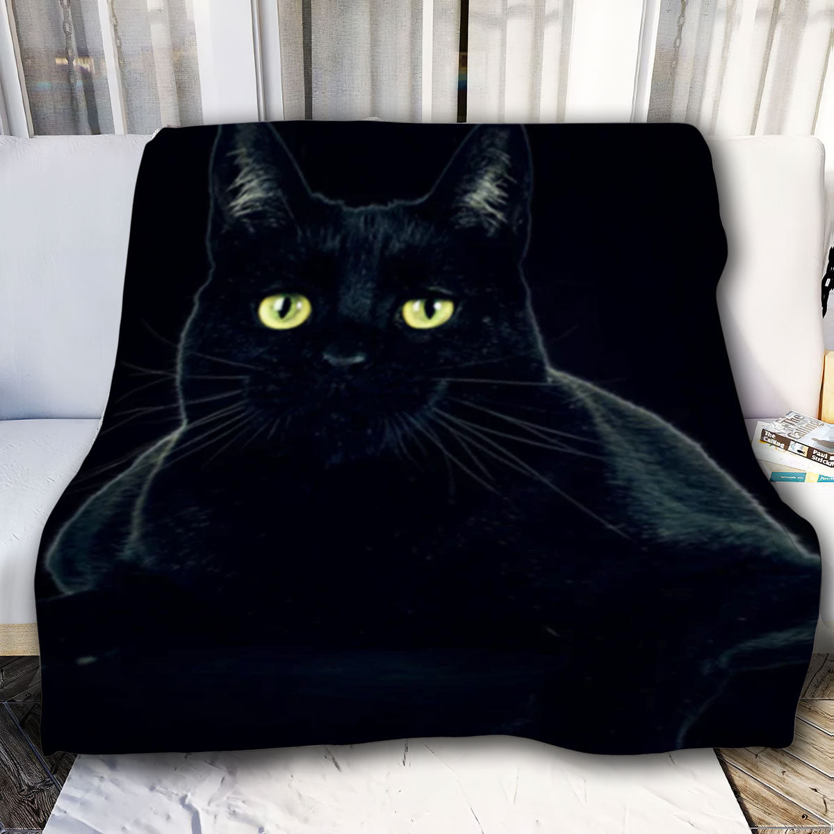 Black Cat Blanket| Halloween Gift