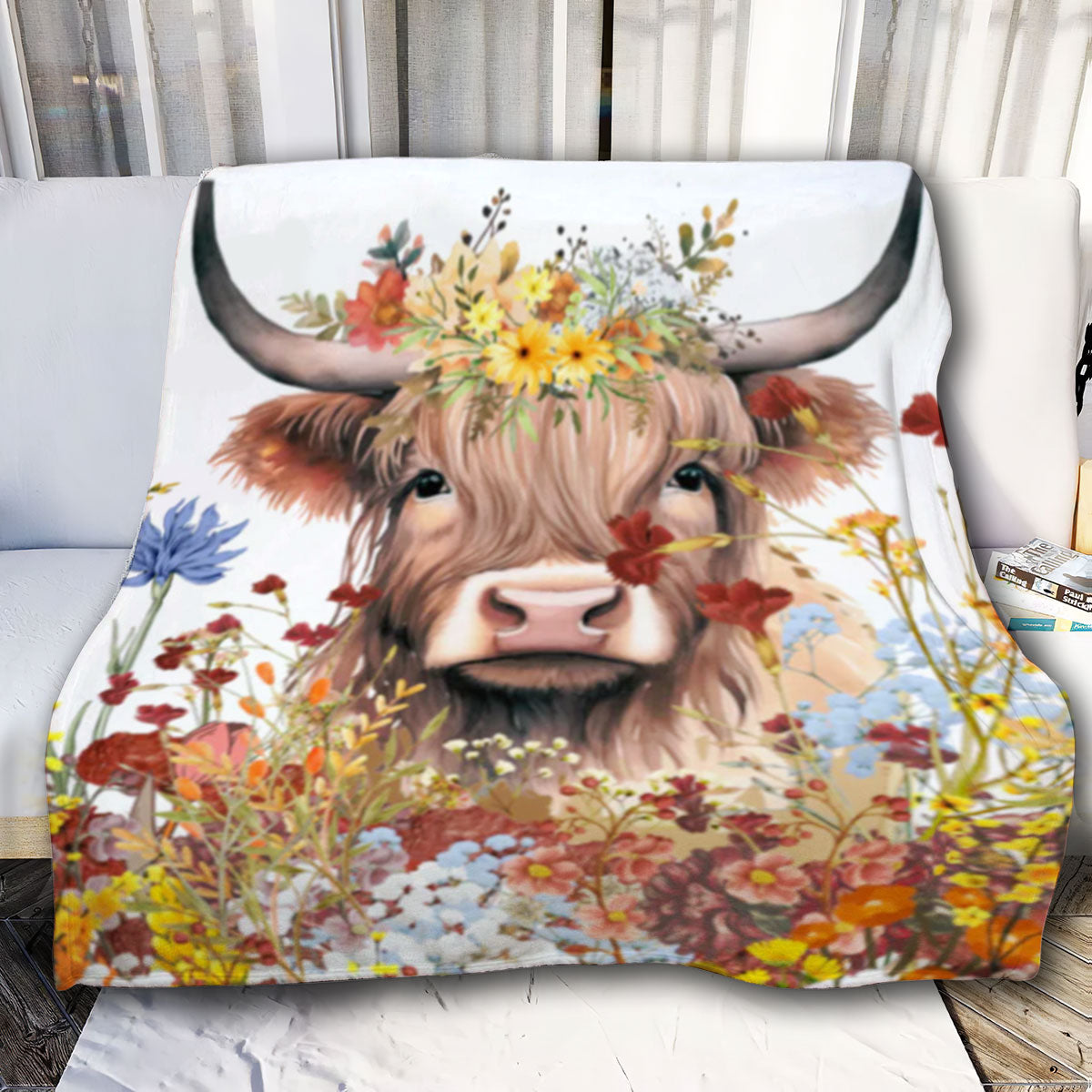 Cow Flower Blanket| WH