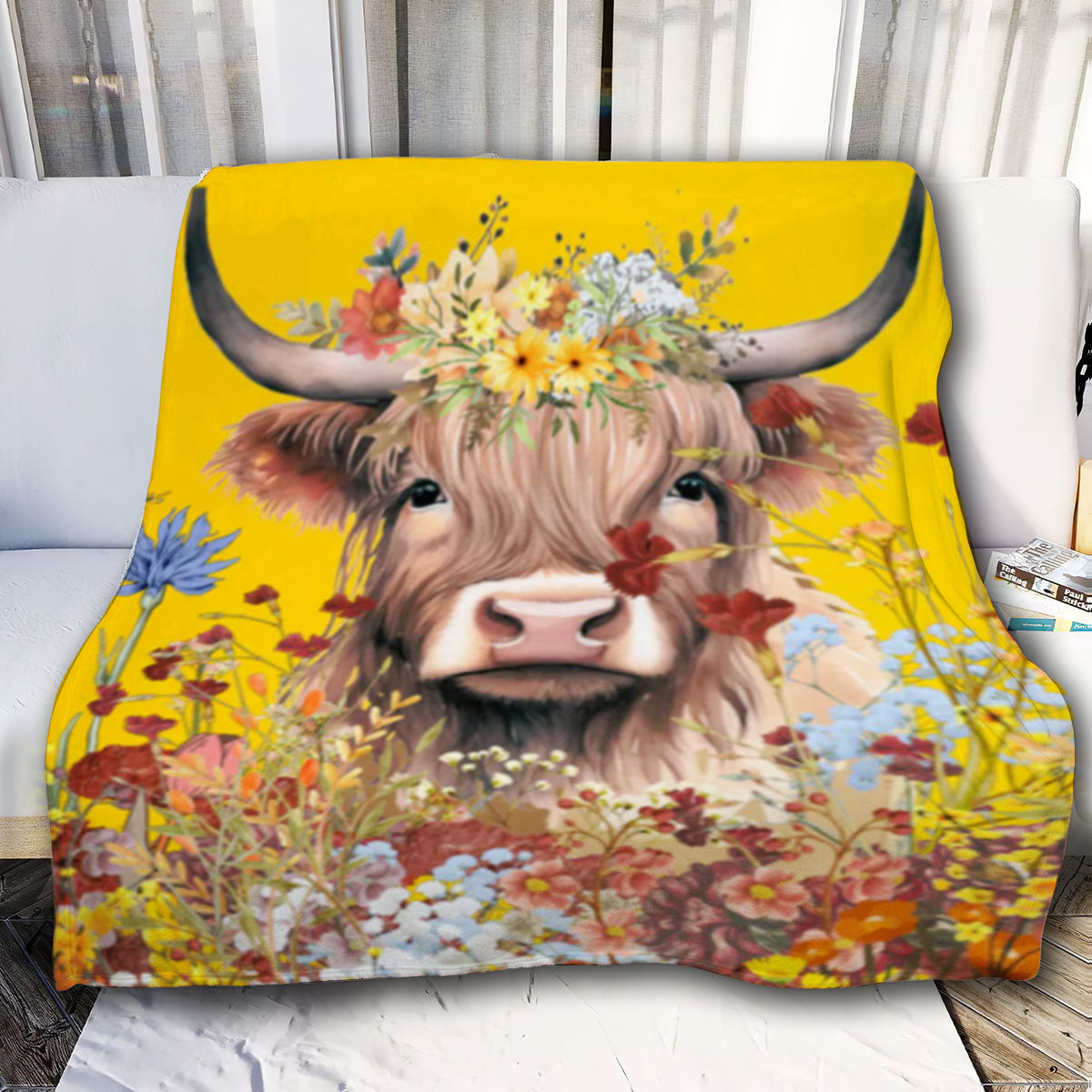 Cow Flower Blanket| YL