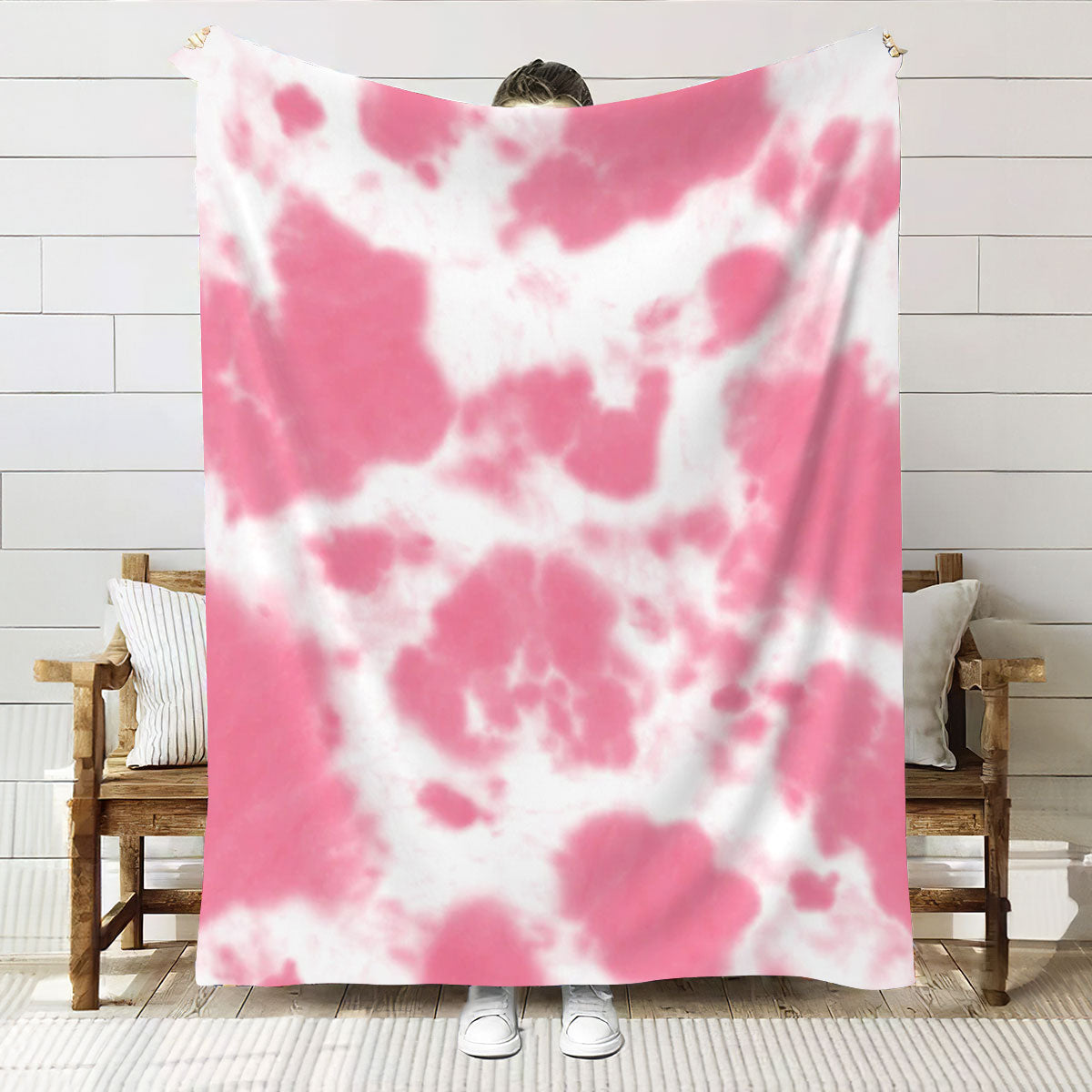 Cow Print Pretty Pink Blanket