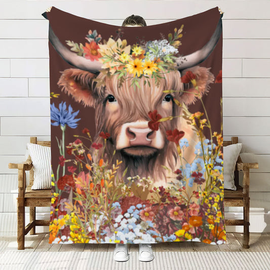 Cow Flower Blanket| BR