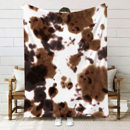 Cow Print Beautiful Brown Blanket