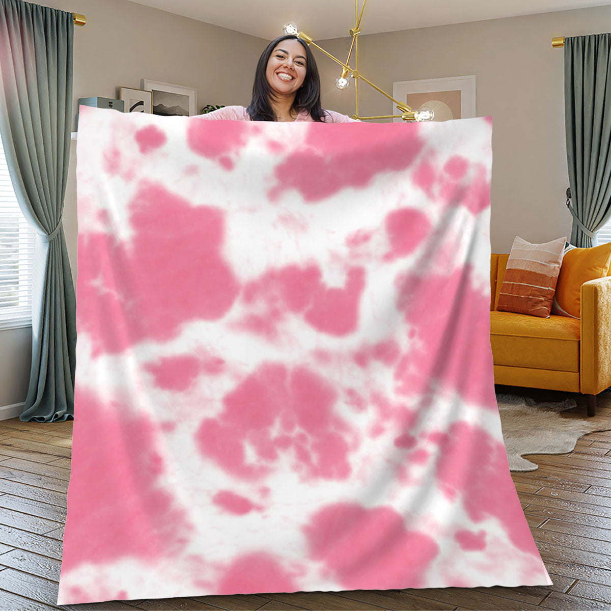 Cow Print Pretty Pink Blanket