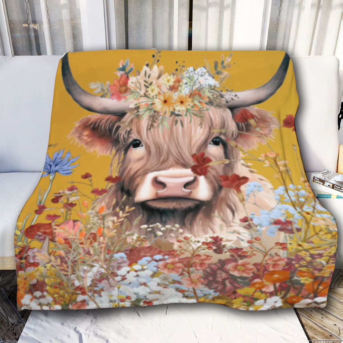 Cow Flower Blanket| OLD YL