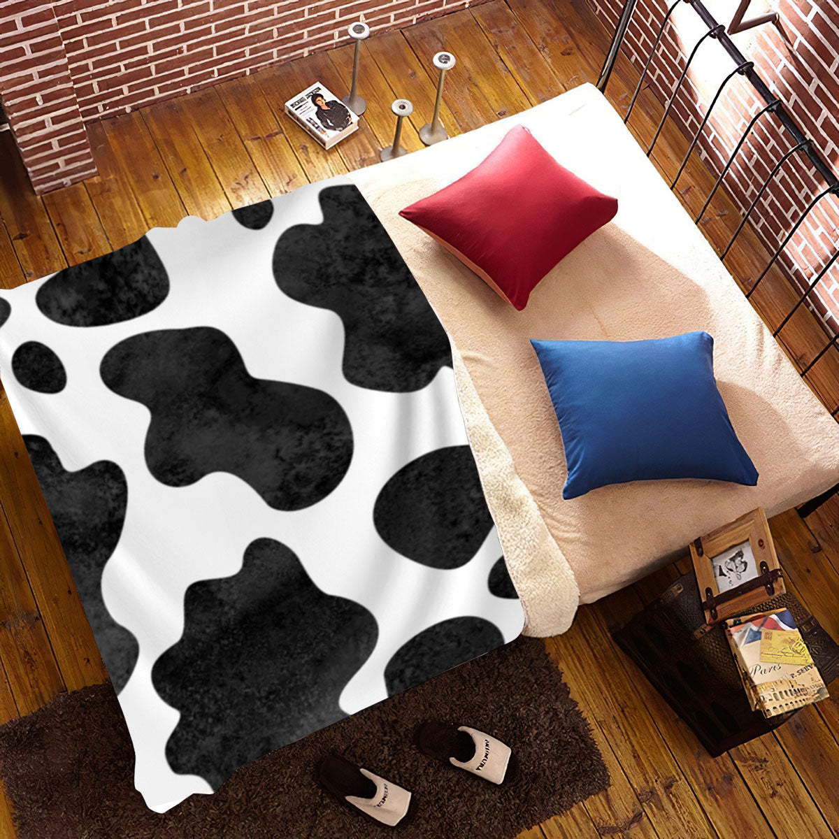 Cow Print Classic Black & White Blanket