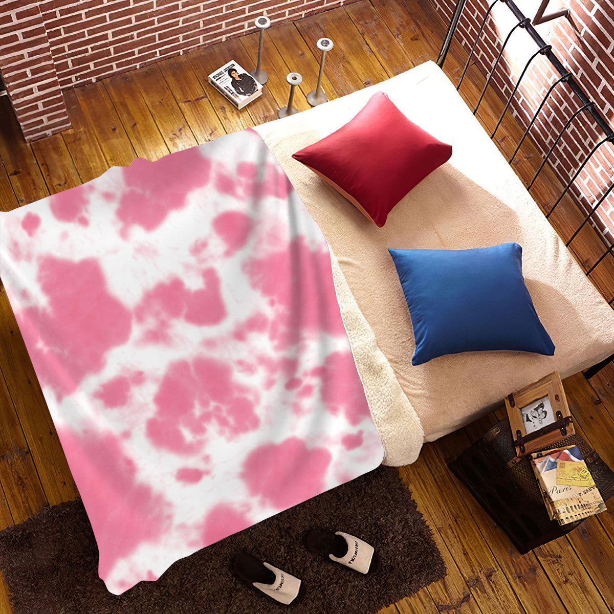 Cow Print Pretty Pink Blanket