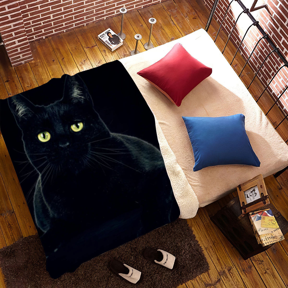 Black Cat Blanket| Halloween Gift