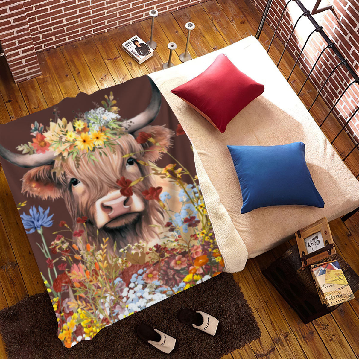 Cow Flower Blanket| BR