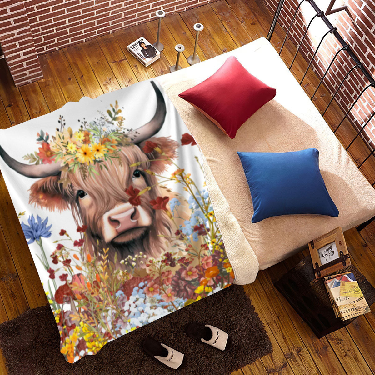 Cow Flower Blanket| WH