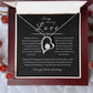 To My Amazing Love, Forever Love Necklace BLK
