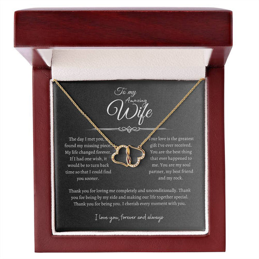 To My Amazing Wife, Everlasting Love Necklace GR