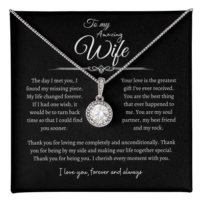 To My Amazing Wife, Eternal Hope Necklace BLK