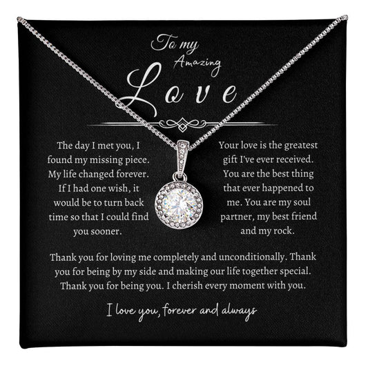 To My Amazing Love, Eternal Hope Necklace BLK