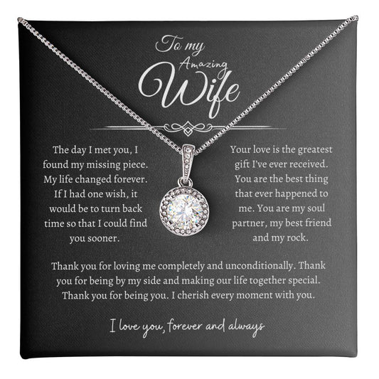 To My Amazing Wife, Eternal Hope Necklace GR