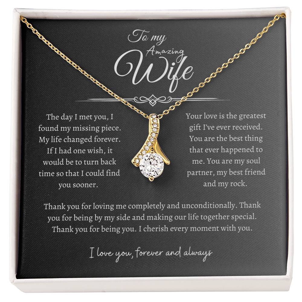 To My Amazing Wife, Alluring Beauty Necklace GR