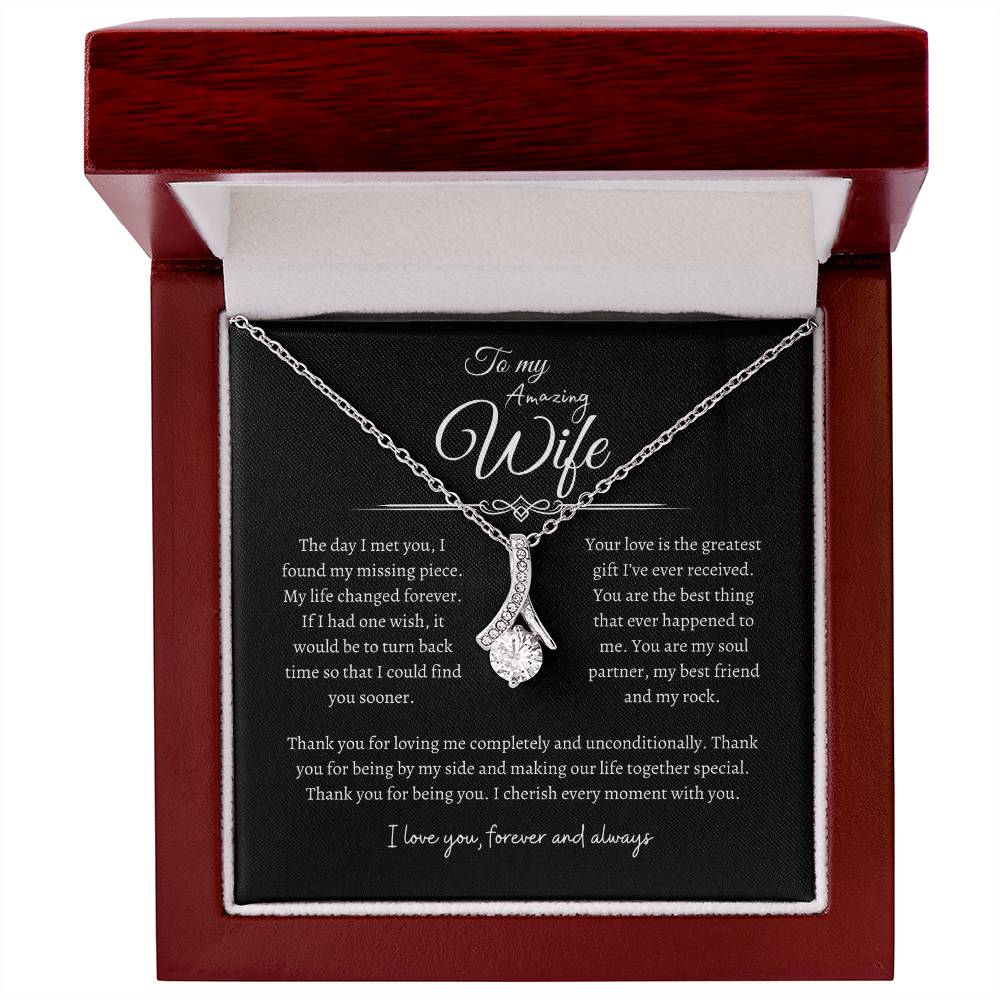 To My Amazing Wife, Alluring Beauty Necklace BLK