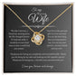 To My Amazing Wife, Love Knot Necklace GR