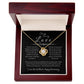 To My Amazing Love, Happy Anniversary, Love Knot Necklace BLK
