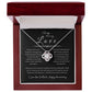 To My Amazing Love, Happy Anniversary, Love Knot Necklace BLK