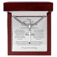 To My Amazing Soulmate, Men's Artisan Cross Necklace on Cuban Chain WH
