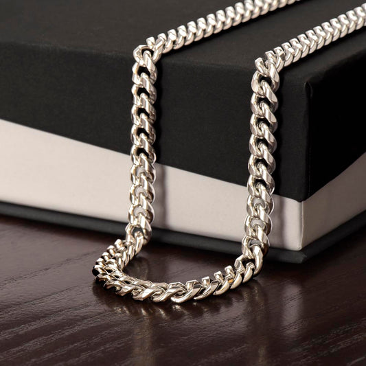 To an amazing man, Classic Cuban Chain Link Necklace