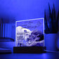 Acrylic Square LED Plaque - Remember That I love - Affectionate Lion Couple- To My Love