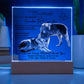 Acrylic Square LED Plaque - Remember That I love - Affectionate Wolf Couple- To My Soulmate