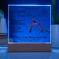 Acrylic Square LED Plaque - Remember That I love - Loving Red Bird Affectionate Tiger Couple- To My Husband