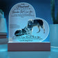 Acrylic Heart LED Plaque - Remember That I Love You - Affectionate Wolf Couple - To My Husband