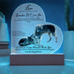 Acrylic Heart LED Plaque - Remember That I Love You - Affectionate Wolf Couple - To My Love