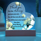 Acrylic Heart LED Plaque - Thank You, You Are Appreciated - yellow roses