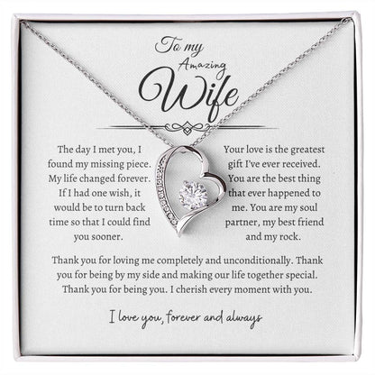 To My Amazing Wife, Forever Love Necklace WH