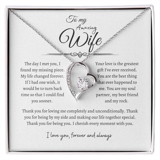 To My Amazing Wife, Forever Love Necklace WH