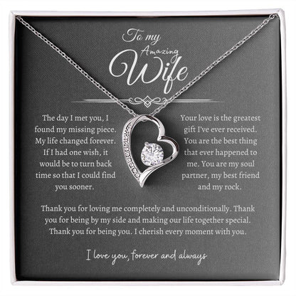 To My Amazing Wife, Forever Love Necklace GR