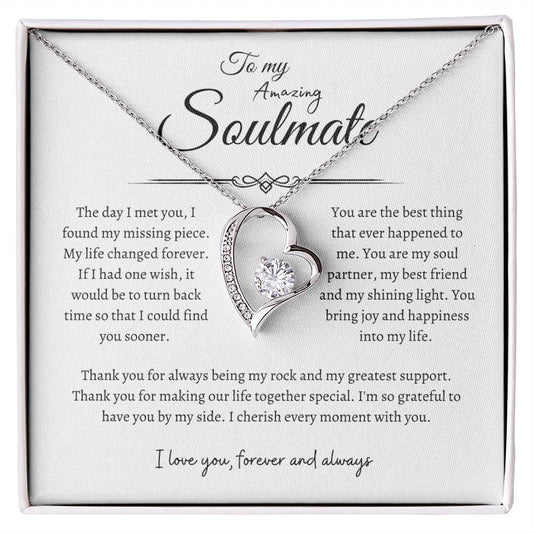 To My Amazing Soulmate, Forever Love Necklace WH