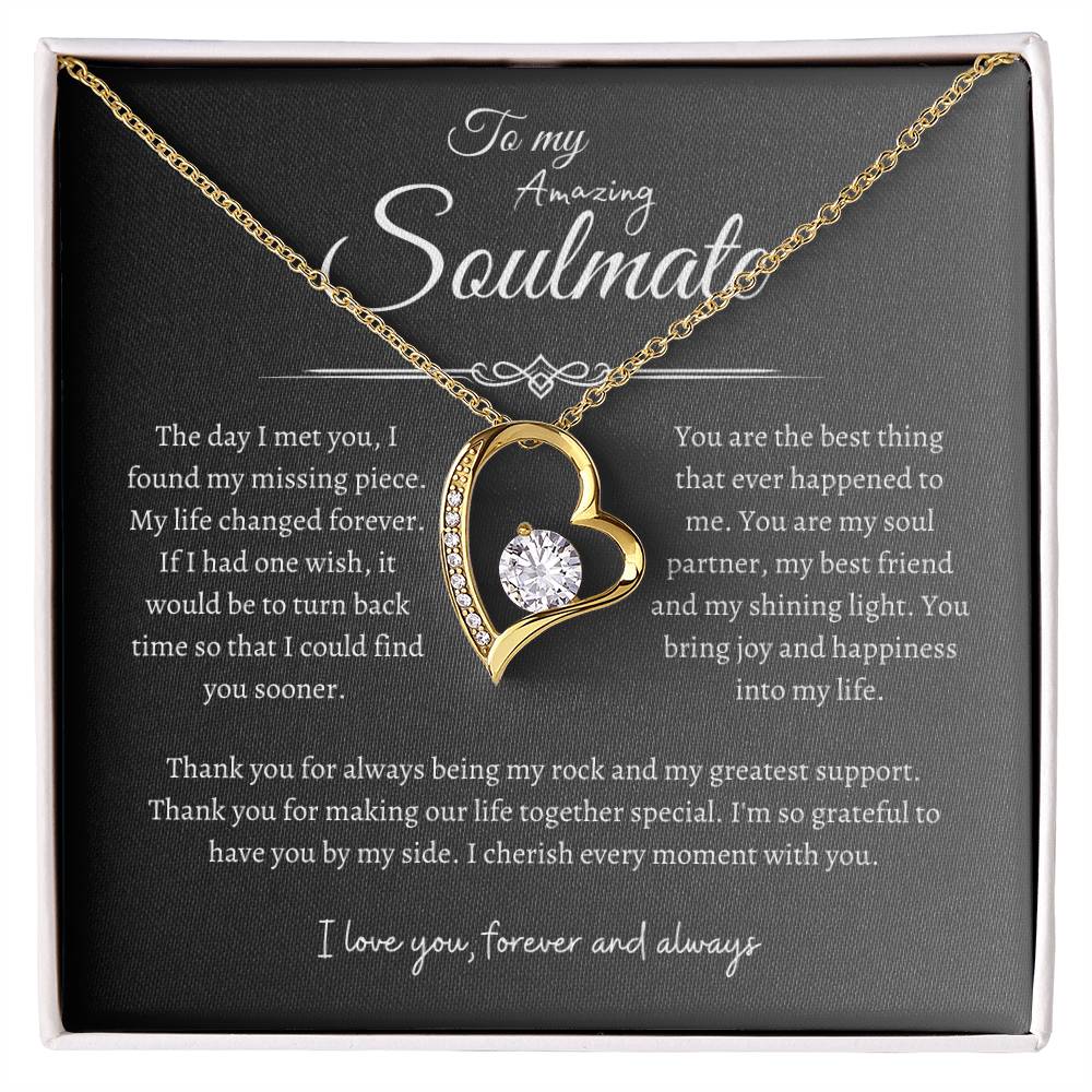 To My Amazing Soulmate, Forever Love Necklace GR