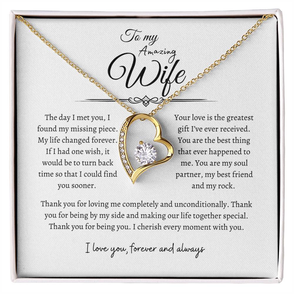 To My Amazing Wife, Forever Love Necklace WH