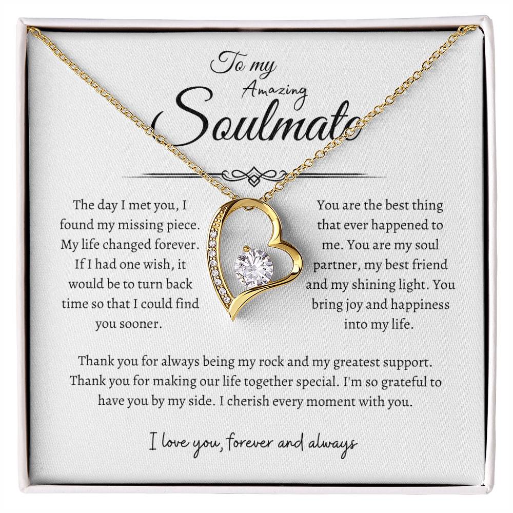 To My Amazing Soulmate, Forever Love Necklace WH