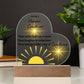 Acrylic Heart LED Plaque - Human Sunshine