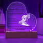 Acrylic Heart LED Plaque - Remember That I Love You -Loving Tiger Couple - To My Husband
